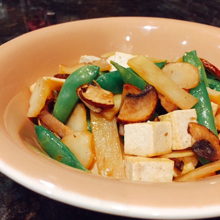 ベジタリアン向け☆豆腐と野菜のオイスターソース炒め